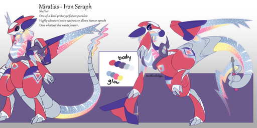 anthro biped blue_body blue_ears blue_tail blue_wings bob_cut claws female fur gradient_hair gradient_tail gradient_wings grey_body grey_claws hair machine red_body red_fur red_hair red_tail red_wings screwdriver solo tail text tools translucent translucent_hair white_body white_fur white_hair white_tail white_wings wings yellow_tail yellow_wings motherlatias nintendo pokemon heather_(motherlatias) future_pokemon generation_3_pokemon generation_9_pokemon hybrid latias legendary_pokemon miraidon paradox_pokemon pokemon_(species) robot ultimate_mode_miraidon 2024 english_text hi_res model_sheet watermark