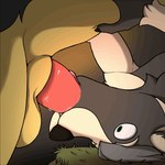 balls big_balls fellatio genitals male male/male neck_bulge oral penile penis sex trashbadger 2024_pokemon_gigaleak nintendo pokemon trashbadger_(fursona) badger generation_2_pokemon mammal mustelid musteline pokemon_(species) typhlosion animated