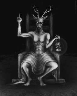 2_horns 5_fingers 5_toes abs anthro antlers as_above_so_below_pose biceps biped chair clothed clothing creepy empty_eyes feet fingers for_a_head front_view fur furniture holding_lantern horn humanoid_feet humanoid_hands male male_anthro navel nipples on_chair partially_clothed partially_clothed_anthro partially_clothed_male pecs plantigrade ribs sitting sitting_on_chair solo toes topless topless_anthro topless_male louceph animal_head animal_humanoid deer humanoid mammal 2018 english_description full-length_portrait greyscale monochrome portrait