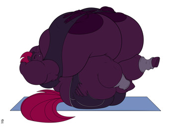 anthro anthrofied athletic_wear big_breasts big_nipples bottomwear breasts broken_horn clothing exercise eye_scar eyes_closed facial_scar female hair hands_behind_head hooves horn huge_breasts huge_nipples hyper hyper_breasts hyper_nipples nipple_slip nipples obese obese_anthro obese_female overweight overweight_anthro overweight_female pink_hair pink_tail purple_body purple_nipples push-up scar shirt shorts solo tail thick_arms thick_thighs topwear torn_clothing wide_hips workout yoga_mat badgerben friendship_is_magic hasbro my_little_pony my_little_pony:_the_movie_(2017) mythology tempest_shadow_(mlp) equid equine mammal mythological_creature mythological_equine unicorn 11:8 2019 absurd_res hi_res