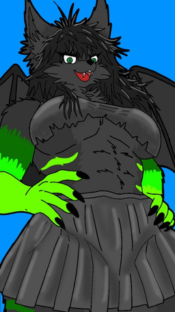 anthro female female/female solo kositamandy bat mammal furry sarah_(disambiguation)