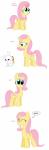 cutie_mark duo eyelashes eyes_closed female feral hair horn looking_at_viewer male pink_hair pink_nose smile solo speech_bubble squee teeth text white_body white_skin wings pupster0071 friendship_is_magic hasbro my_little_pony angel_(mlp) fluttershy_(mlp) lagomorph leporid mammal rabbit absurd_res english_text hi_res multiple_images