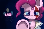 balloon blood bodily_fluids female fur inflatable parody pink_body pink_fur smile solo heir-of-rick cowboy_bebop friendship_is_magic hasbro my_little_pony pinkie_pie_(mlp) earth_pony equid equine horse mammal pony 3:2