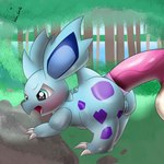 anal anal_penetration anal_tugging anus blue_eyes blush butt clitoris duo female genitals male male/female outside penetration penile penile_penetration penis_in_ass pussy vulpine_corvid nintendo pokemon bianca_(vulpine_corvid) generation_1_pokemon nidoking nidorina pokemon_(species) 1:1 hi_res