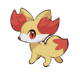 ambiguous_gender dipstick_tail feral fur inner_ear_fluff markings multicolored_body multicolored_fur red_body red_eyes red_fur red_inner_ear_fluff simple_background solo tail tail_markings tuft white_background white_body white_fur yellow_body yellow_ears yellow_fur yellow_tail nullma nintendo pokemon canid canine fennekin generation_6_pokemon mammal pokemon_(species) digital_media_(artwork)
