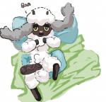 anthro anthrofied balls bed bed_sheet bedding big_balls big_penis bleating erection fur furniture genitals horizontal_pupils male nude penis pillow pokemorph pupils solo vein wool_(fur) ftrashman_(artist) nintendo pokemon bovid caprine generation_8_pokemon mammal pokemon_(species) wooloo 2019 digital_media_(artwork)