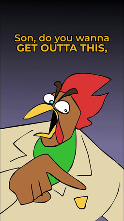 ambiguous_gender anthro avian_caruncle bars beak beard blue_clothing blue_eyes blue_shirt blue_topwear bow_tie brown_body brown_clothing brown_ears brown_eyebrows brown_feathers brown_fur brown_hat brown_headwear clothed clothed_anthro clothed_male clothing comb_(anatomy) dialogue english_accent eyebrows facial_hair feathers female female_anthro floppy_ears folded_ears frown fully_clothed fully_clothed_anthro fully_clothed_male fur gesture green_clothing green_shirt green_topwear grey_hood group hand_gesture hat head_crest headgear headwear humor jacket laugh looking_at_another male male_anthro male_human orange_clothing orange_shirt orange_topwear pink_bow_tie pink_text pointing pointing_at_another prison_bars prison_cell purple_body purple_fur purple_inner_ear red_clothing red_comb_(anatomy) red_jacket red_sclera red_topwear shirt southern_accent talking_to_viewer tan_body tan_clothing tan_ears tan_fur tan_jacket tan_topwear text topwear upside_down yelling yellow_beak yellow_text shoocharu derektness feywildchild mace_of_hearts richieatthehelm thegreat_andini legends_of_avantris root_(game) bitsy_(legends_of_avantris) booker_(legends_of_avantris) grumley_(legends_of_avantris) jean_claude_(legends_of_avantris) mace_caffrey avian bat bird canid canine canis chicken domestic_dog galliform ghost human mammal molosser mouse murid murine phasianid procyonid pug raccoon rodent small_molosser spirit toy_dog 2025 2d_animation 9:16 animated digital_media_(artwork) english_audio english_text hi_res long_playtime sound subtitled video voice_acted
