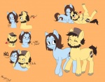 beard blush clothing cutie_mark dialogue duo facial_hair feral hair hat headgear headwear heart_symbol male parody quadruped tail text pastelspooks game_grumps hasbro my_little_pony arin_hanson jon_jafari equid equine horse human mammal pony english_text hi_res