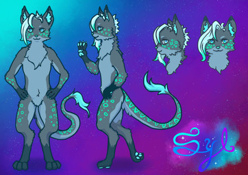 ambiguous_gender anthro chirophilia dreambeast female male solo felid mammal absurd_res hi_res model_sheet