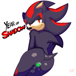 anal anal_penetration anthro backsack balls bedroom_eyes black_body black_fur butt buttplug buttplug_in_ass buttplug_insertion emerald_(gem) fur gem genitals looking_at_viewer looking_back looking_back_at_viewer male markings narrowed_eyes object_in_ass penetration plug_(sex_toy) plug_insertion presenting presenting_hindquarters red_eyes red_markings seductive sex_toy sex_toy_in_ass sex_toy_insertion simple_background smile smiling_at_viewer smirk smirking_at_viewer solo white_background shadydaone sega sonic_the_hedgehog_(series) shadow_the_hedgehog eulipotyphlan hedgehog mammal 1:1 hi_res