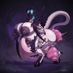 anal_prolapse anthro anus areola belly big_areola big_belly big_breasts big_butt big_nipples breasts butt claws dark_nipples exoskeleton female hooves horn huge_areola huge_belly huge_breasts huge_butt huge_nipples huge_thighs hyper hyper_belly hyper_pregnancy multi_breast multi_nipple nipples pregnant pregnant_anthro pregnant_female prolapse puffy_anus puffy_areola puffy_nipples solo thick_thighs vaginal_prolapse toby_art warhammer_(franchise) warhammer_40000 alien norn_emissary tyranid 1:1 hi_res