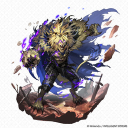 abs after_transformation alternate_species armor black_armor black_claws blonde_hair blue_cape blue_clothing blue_eyes cape claws clothed clothing colored_fire corruption fangs fire furrification hair light_body light_skin male muscular muscular_male purple_eyes purple_fire purple_glow sharp_teeth simple_background solo teeth text topless transformation white_background unknown_artist fire_emblem fire_emblem_shadows fire_emblem_three_houses nintendo dimitri_(fire_emblem) felid lion mammal pantherine 1:1 absurd_res english_text hi_res official_art