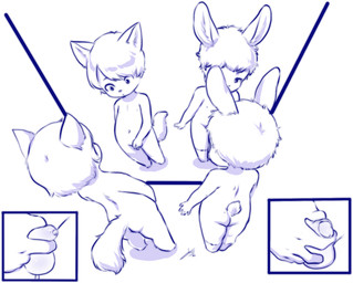 5_fingers anthro balls biped butt circumcised comparing comparing_penis cutaway duo fingers flaccid foreskin genitals hair high-angle_view male male/male mirror navel nude partially_retracted_foreskin penis retracting_foreskin sexual_exploration shota standing tight_foreskin young young_anthro young_male aogami chris_(doomhelm) mike_(doomhelm) canid canine lagomorph leporid mammal rabbit 2021 blue_and_white hi_res monochrome