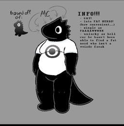anthro black_bars male male/male solo text unknown_artist nintendo pokemon fan_character english_text letterbox