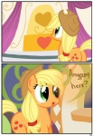 absurd_res applejack_(mlp) clothing comic cowboy_hat cutie_mark dialogue earth_pony english_text equid equine female feral friendship_is_magic hasbro hat headgear headwear hi_res horse mammal my_little_pony pony pyruvate quadruped solo spa tail text