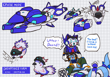 aircraft airplane anthro arm_cannon armor armwear beak blue_body blue_feathers blush broken_helmet brown_hair clothing confusion cute_fangs dialogue duo facial_markings fangs feathers feet female footwear fox_ears geometric_background gradient_feathers green_eyes grid_background hair head_markings headgear helmet holding_backpack holding_with_tail hovercraft jet legwear looking_at_another machine male markings mecha mining_helmet one-piece_swimsuit open_mouth open_smile pattern_background pecking pinned red_body red_feathers red_feet scared shockwave shoes simple_background smile sneakers speech_bubble swimwear tail_around_another talking_to_another teary_eyes teeth text vehicle white_body white_feathers getter_robo jewish_mythology mythology gaudia_(gunma747j) gunma_(gunma747j) canid canine computer_virus_(species) digital_creature dragon fanged_dragon fox garyu_(species) hail-fanged_dragon hyogaryu mammal mythological_creature mythological_golem mythological_scalie scalie absurd_res english_text hi_res daughter_(lore) father_(lore) father_and_child_(lore) father_and_daughter_(lore) parent_(lore) parent_and_child_(lore) parent_and_daughter_(lore)