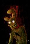 blood bodily_fluids glowing glowing_eyes machine thepipefox five_nights_at_freddy's five_nights_at_freddy's_3 scottgames springtrap_(fnaf) animatronic lagomorph leporid mammal rabbit robot digital_media_(artwork)