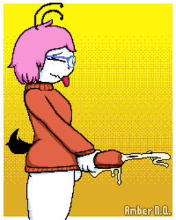 ahegao anthro bodily_fluids clothing cum cum_in_clothing cum_through_clothing ejaculation eyelashes eyewear genital_fluids glasses gradient_background hair looking_pleasured male pink_hair simple_background solo wearing_glasses wet wet_clothing white_body resin_n._q otto_(automatic) arthropod insect lepidopteran moth hi_res