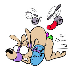anal anal_penetration anthro bottomless butt clothed clothing dildo dildo_in_ass dildo_insertion double_penetration fur gag gagged male muzzle_(object) muzzled object_in_ass penetration raised_tail restraints sex_toy sex_toy_in_ass sex_toy_insertion solo straitjacket tail tan_body tan_fur thick_tail gordian nickelodeon rocko's_modern_life rocko_rama macropod mammal marsupial wallaby digital_media_(artwork)