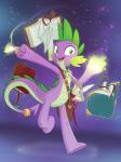 abstract_background accessory anthro book furgonomics gem green_eyes happy jewelry looking_at_viewer magic magic_user male pupils purple_body purple_scales ring satchel scales scroll sharp_teeth simple_background slit_pupils smile solo tail tail_accessory tail_jewelry tail_ring teeth goatanimedatingsim friendship_is_magic hasbro my_little_pony mythology spike_(mlp) dragon mythological_creature mythological_scalie scalie 2015 3:4 hi_res