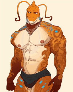 abs anthro areola barazoku barbell_piercing biceps big_muscles big_pecs clothed clothing glowing glowing_markings huge_pecs kerchief kerchief_only luminiscent male manly markings mostly_nude multicolored_body muscular muscular_anthro muscular_male navel neckerchief neckerchief_only neckwear nipple_barbell nipple_piercing nipples orange_body partially_clothed pecs piercing pokemorph solo speedo swimwear tattoo thick_arms thick_thighs triceps underwear white_body ekzonzz nintendo pokemon dragonite generation_1_pokemon pokemon_(species) 4:5 animated hi_res