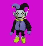 blue_body blue_skin clothed clothing dancing floss_(dance) gloves handwear hat headgear headwear humanoid_pointy_ears jester looking_at_viewer male not_furry open_mouth pointy_ears solo yellow_eyes fissionmetroid101 deltarune epic_games fortnite undertale_(series) jevil_(deltarune) darkner humanoid imp 2018 3d_(artwork) 3d_animation animated digital_media_(artwork) low_res meme short_playtime