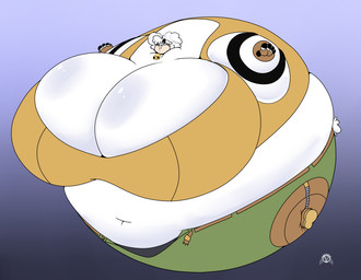 air_inflation anthro bell bell_collar belly belly_expansion belt big_belly big_breasts big_cheeks black_clothing black_eyebrows black_horn black_panties black_underwear blue_background blue_eyes body_inflation bottomwear breast_expansion breasts brown_belt brown_clothing brown_fingerless_gloves brown_footwear brown_gloves brown_handwear brown_shirt brown_shoes brown_topwear cheek_expansion clothing collar ears_down expansion exposed_panties eyebrows eyelashes female fingerless_gloves footwear gloves green_bottomwear green_clothing green_pants hair handwear horn huge_belly huge_breasts huge_cheeks hyper hyper_belly hyper_breasts hyper_cheeks hyper_inflation immobile inflation logo navel open_belt panties pants pink_nose pivoted_ears puffed_cheeks round_body scut_tail shirt shoes short_tail simple_background solo spherical_inflation sunken_limbs tail teeth tight_clothing topwear underwear white_body white_ears white_hair white_tail madnevil idw_publishing sega sonic_the_hedgehog_(comics) sonic_the_hedgehog_(idw) sonic_the_hedgehog_(series) lanolin_the_sheep_(sonic) bovid caprine mammal sheep 2026 alternate_version_at_source artist_logo colored digital_media_(artwork) flat_colors hi_res
