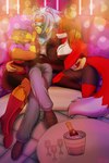 anthro female group male male/female nightclub trio myos_(artist) chad_hodgeson emily_(dtripper) kaia_morgan avian bird canid canine emu eulipotyphlan fox hedgehog mammal ratite hi_res