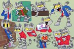 anthro bloodshot_eyes bodily_fluids bottomless clothed clothing drooling drugs female_symbol gender_symbol male male_symbol marijuana multiple_poses necktie pose saliva smoking solo symbol tongue tongue_out toony vdru7 fritz_the_cat fritz_the_cat_(character) domestic_cat felid feline felis mammal 2018