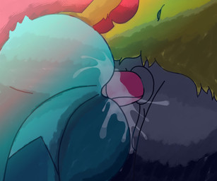 ambiguous_gender ambiguous_penetrated anal anal_fluids anal_penetration animal_genitalia anthro anthro_on_feral anthro_penetrating anthro_penetrating_feral anus bestiality bodily_fluids cum cum_in_ass cum_inside duo excessive_cum excessive_genital_fluids faceless_ambiguous faceless_anthro faceless_character faceless_feral faceless_male feral feral_penetrated genital_fluids genitals hand_on_butt lying male male/ambiguous male_penetrating male_penetrating_ambiguous navel on_side paws penetration penile penile_penetration penis_in_ass sex sheath hurricane_weaver nintendo pokemon braixen eeveelution generation_4_pokemon generation_6_pokemon glaceon pokemon_(species) 6:5 hi_res textless