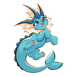 ambiguous_gender blue_body blush blush_lines eyelashes fangs featureless_crotch feral open_mouth pawpads paws purple_eyes simple_background solo tail teeth tongue izzy-paw nintendo pokemon eeveelution generation_1_pokemon pokemon_(species) vaporeon 2026 hi_res