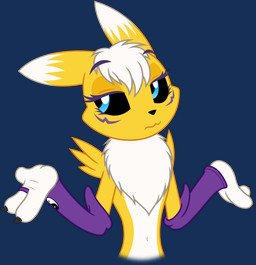 3_fingers anthro black_sclera claws female fingers fur simple_background solo transparent_background yellow_body yellow_fur unknown_artist bandai_namco digimon digimon_(species) renamon absurd_res alpha_channel hi_res