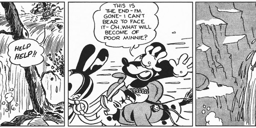 anthro bottomwear clothed clothing dialogue duo feral footwear gloves handwear hat headgear headwear male open_mouth outside pants plant quadruped text tree water waterfall floyd_gottfredson roy_nelson disney public_domain mickey_mouse equid equine horse mammal mouse murid murine rodent 1930 20th_century absurd_res ancient_art black_and_white comic dated english_text hi_res long_image monochrome signature wide_image