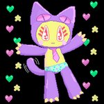 anthro blue_clothing blue_panties blue_underwear blush blush_stickers clothing female heart_symbol looking_at_viewer panties pattern_clothing pattern_underwear solo underwear sleepytea bust-a-move puzzle_bobble mog_(puzzle_bobble) felid feline mammal 1:1 alpha_channel digital_media_(artwork) hi_res pixel_(artwork)