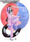 anthro clothing female jian melee_weapon monad pink_clothing pose solo taichiecho tail weapon kacey civet mammal viverrid 2005 low_res