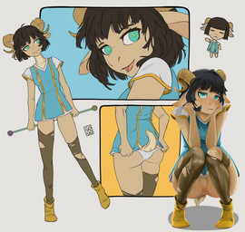 2_horns adolescent anthro black_hair blue_clothing blue_dress breasts brown_body brown_ears brown_fur brown_horn brown_nose brown_tail butt chibi close-up clothed clothing crouching dress eyes_closed female footwear front_view fur genitals green_eyes hair hand_on_face hand_on_own_face holding_object horn looking_away multicolored_body multicolored_clothing multicolored_dress multicolored_fur no_underwear orange_clothing orange_dress panties pose raised_hand rear_view shoes short_tail slim small_breasts smile solo tail tan_body tan_fur tan_tail thick_thighs tongue torn_clothing torn_thigh_highs two_tone_body two_tone_fur two_tone_tail underwear vulva white_clothing white_dress white_panties white_underwear yellow_clothing yellow_footwear yellow_shoes young young_anthro young_female gogogrey bovid caprine mammal sheep 2024 digital_media_(artwork) flat_colors hi_res model_sheet shaded