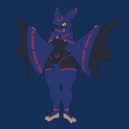 anthro big_butt black_body black_fur bulge butt clothed clothing femboy fur genitals humanoid_genitalia male nipple_slip nipples penis pubes simple_background solo tattoo thick_thighs thong transparent_background underwear yellow_eyes cheese_cake bandai_namco digimon bat chiropmon digimon_(species) mammal 1:1 2026 absurd_res alpha_channel hi_res