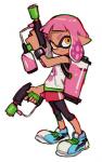 clothing dualies female footwear gun handgun humanoid_pointy_ears mask pointy_ears pseudo_hair ranged_weapon simple_background smile solo splat_dualies tentacle_hair tentacles weapon yellow_eyes nemurism nintendo splatoon animal_humanoid cephalopod cephalopod_humanoid humanoid inkling marine marine_humanoid mollusk mollusk_humanoid