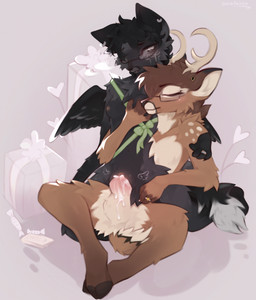 anthro anthro_on_anthro anthro_penetrated anthro_penetrating anthro_penetrating_anthro balls bodily_fluids breasts chair_position cum cum_in_vagina cum_inside dipstick_tail duo ear_piercing eyewear eyewear_only feathered_wings feathers female female_anthro female_penetrated from_behind_position genital_fluids genitals glasses glasses_only hair hand_on_breast hooves hug leaking_cum male male/female male_anthro male_penetrating male_penetrating_female markings married_couple nipples nude penetration penile penile_penetration penis penis_in_vagina piercing sex short_hair sitting sitting_on_another small_breasts snout spread_legs spreading tail tail_markings vaginal vaginal_fluids vaginal_fluids_on_penis vaginal_penetration vulva wearing_glasses wings serafaithh canid canine deer fox mammal hi_res