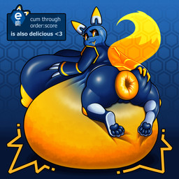 4_toes ambiguous_fluids anthro anus areola belly big_anus big_belly big_breasts big_butt big_nipples biped blue_background blue_body blue_eyes bodily_fluids breasts butt butt_grab cum cum_inside cum_through dipstick_ears e621_tags ear_markings eyelashes feet female genital_fluids glistening glistening_body glistening_butt hand_on_breast hand_on_butt huge_anus huge_belly huge_breasts hyper hyper_anus hyper_belly hyper_breasts inflation looking_at_viewer looking_back lying lying_on_self machine mascot multicolored_body multicolored_ears nipples nude nude_female on_front pawpads paws puffy_anus rear_view simple_background smile soles solo tail text thick_thighs three-quarter_view toes translucent wide_hips yellow_sclera yellow_tail nsfw-tofu e621 esix domestic_cat felid feline felis mammal robot 1:1 2025 digital_drawing_(artwork) digital_media_(artwork) english_text hi_res