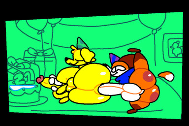 anal anal_penetration anthro anthro_on_anthro anthro_penetrated anthro_penetrating anthro_penetrating_anthro balloon balls big_butt big_penis birthday birthday_cake blue_clothing blue_hoodie blue_topwear bodily_fluids bottomless bottomless_anthro bottomless_male bouncing_balls bouncing_butt butt butt_size_difference cake clothed clothing cum cum_on_food cum_while_penetrated cumshot dessert duo ejaculation eyes_closed floating_hands food fur furniture genital_fluids genitals gift glans hat headgear headwear hoodie huge_penis inflatable inside looking_pleasured lying male male/male male_anthro male_penetrated male_penetrating male_penetrating_male masturbation nude nude_anthro nude_male on_side on_table orange_body orange_fur orgasm partially_clothed party_hat penetration penile penile_masturbation penile_penetration penis penis_in_ass perineum photo picture_frame pink_glans sex smile table thick_thighs thrusting topwear white_balls white_penis white_perineum yellow_balls yellow_body yellow_fur yellow_penis superiorfox nao_o'connor soups_(superiorfox) canid canine canis domestic_dog fox mammal 2d_animation 3:2 animated digital_media_(artwork) loop