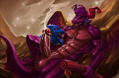 abs anthro balls barazoku blue_body bodily_fluids brown_penis clothing cum cum_on_belly cum_on_body cum_on_chest cum_on_penis cum_on_tongue cum_string duo ejaculation eyes_closed feathered_wings feathers genital_fluids genitals hat hat_only headgear headgear_only headwear headwear_only holding_object horn humanoid_genitalia humanoid_penis looking_at_another lounging male male/male mostly_nude muscular muscular_anthro muscular_male nude orgasm_face pecs penis purple_body sky sparkles tail tongue tongue_out wings kittikary activision mythology spyro_reignited_trilogy spyro_the_dragon baruti_(spyro) rescued_dragons_(spyro) dragon mythological_creature mythological_scalie scalie virus_(kittikary) digital_media_(artwork)