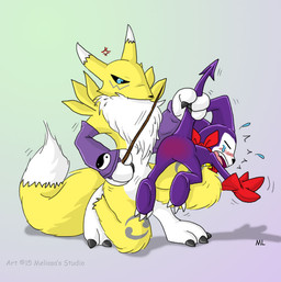 angry anthro bodily_fluids branch butt butt_slap crying double_tomoe female forced male male/female on_knee on_lap otk punishment raised_tail reddened_butt slap spank_marks spanked_butt spanking tail tail_grab tears tomoe_(symbol) whip_mark whipping whipping_butt windchimeghost bandai_namco digimon canid canine digimon_(species) fox impmon mammal renamon