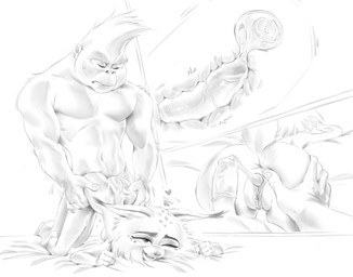 anthro athletic bodily_fluids butt cervix cheek_tuft condom cum cum_drip cum_inside cum_on_face doggystyle dripping duo facial_tuft female filled_condom flustered friends_with_benefits from_behind_position genital_fluids grabbing_sheets long_ears male male/female muscular orgasm_face sex sexual_barrier_device slim spread_butt spreading tuft x-ray_view trashtikko illumination_entertainment sing_(movie) johnny_(sing) nooshy_(sing) ape felid feline gorilla haplorhine lynx mammal primate absurd_res hi_res monochrome