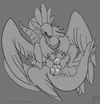 allomon anal anal_penetration bandai_namco bodily_fluids claws crossover cum cum_inside digimon digimon_(species) dinosaur double_anal double_penetration dragon duo erection feathered_wings feathers generation_5_pokemon genital_fluids genitals hi_res hydreigon male male/male male_on_bottom male_on_top male_penetrated male_penetrating male_penetrating_male monochrome multi_anal multi_genitalia multi_penis multiple_insertions mythological_creature mythological_scalie mythology nintendo nude on_bottom on_top oral penetration penis pokemon pokemon_(species) reptile reverse_cowgirl_position scalie sex simple_background tail theropod torchembers triple_anal triple_penetration wings