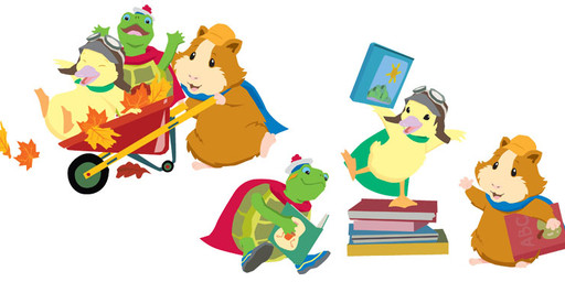 autumn blue_cape blue_clothing book book_stack brown_body brown_fur cape closed_book clothing feathers feet female feral footwear fur green_body green_cape green_clothing green_scales group hat headgear headwear leaf male membrane_(anatomy) orange_cap pilot_hat reading reading_book red_cape red_clothing scales shoes toes trio webbed_feet wheelbarrow wings yellow_body yellow_feathers erica_kepler wonder_pets linny_(wonder_pets) ming-ming_duckling tuck_(wonder_pets) anatid anseriform avian bird caviid duck guinea_pig mammal reptile rodent scalie turtle official_art