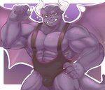 5_fingers abs anthro biceps big_muscles bulge claws clothing fingers flexing grey_eyes grin hand_on_hip horn humanoid_hands looking_at_viewer male muscular muscular_anthro muscular_male pecs purple_body purple_scales quads scales simple_background smile solo sparkles standing tail tight_clothing triceps white_claws white_horn wrestling_singlet morganramune mythology nintendo ring_fit_adventure dragaux dragon mythological_creature mythological_scalie scalie 2019 hi_res