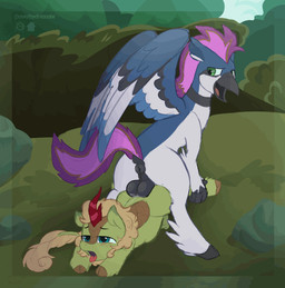 abdominal_bulge ahegao anal anal_penetration animal_genitalia anus back_wings ball_slap balls balls_deep beak black_anus black_balls black_penis blush cloven_hooves duo equine_genitalia eye_roll feathers feral feral_on_feral forest forest_background from_behind_position from_front_position fur genitals glistening glistening_anus glistening_balls glistening_genitalia grabbing_both_legs green_body green_fur hair holding_both_legs hooves horn leg_tuft long_penis looking_back looking_pleasured lube_string male male/male mane mane_hair nature nature_background open_beak open_mouth outside penetration penis perineum pink_mane plant puffy_anus reverse_wheelbarrow_position rough_sex sex slap smile tail tail_tuft thrusting tongue tongue_out tree tuft wings stinkyredhoodie european_mythology greek_mythology hasbro my_little_pony mythology avian equid equine hippogriff horse kirin_(mlp) mammal mythological_avian mythological_creature pony 2d_animation animated frame_by_frame