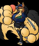 anthro big_breasts big_feet breasts feet female huge_breasts huge_feet hyper hyper_breasts hyper_feet solo neoclassical_succubus canid canine canis jackal mammal absurd_res alpha_channel hi_res