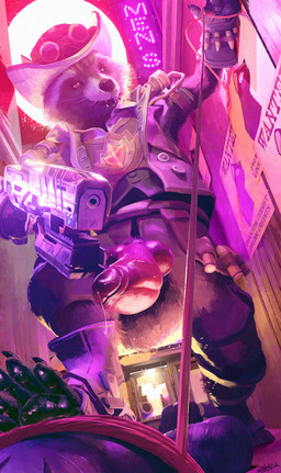animal_genitalia animal_penis anthro bodily_fluids brown_body brown_fur canine_genitalia canine_penis clothing cowboy cowboy_hat cowboy_outfit duo erection feet fingers footwear fur genital_fluids genitals gloves gun handwear hat headgear headwear holding_gun holding_object holding_ranged_weapon holding_rope holding_weapon knot leaking_precum male mismatched_animal_penis mismatched_genitalia mismatched_penis open_mouth penis precum precum_string ranged_weapon rope smile standing tail teeth toes topwear weapon sidekick guardians_of_the_galaxy marvel rocket_raccoon mammal procyonid raccoon digital_media_(artwork)